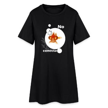 Goldfisch lustig 2 - Frauen T-Shirt-Kleid - Schwarz - Vorne