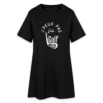 j peux pas j ai golf - Robe T-shirt Femme - noir - Devant