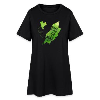 Île de Man - Robe T-shirt Femme - noir - Devant