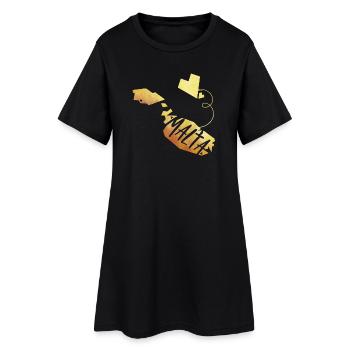 Malte - Robe T-shirt Femme - noir - Devant