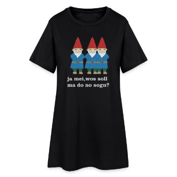 nains de jardin bavarois - Robe T-shirt Femme - noir - Devant