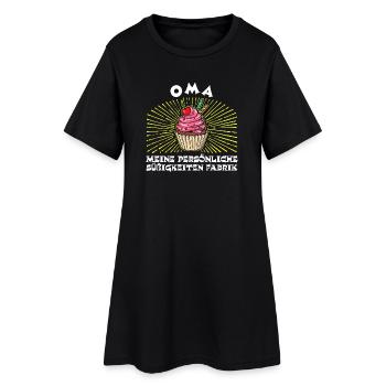 Humorvoll Oma Statement Großmutter Enkelkind - Frauen T-Shirt-Kleid - Schwarz - Vorne