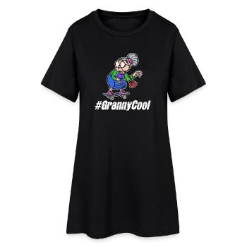 Cool Grand-mère Lunettes Grand-mère Déclaration Vieille Femme - Robe T-shirt Femme - noir - Devant