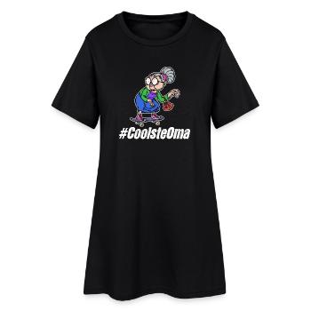 Brille Cool Oma Statement Großmutter Alte Frau - Frauen T-Shirt-Kleid - Schwarz - Vorne
