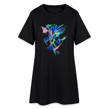 Couleurs Art - Robe T-shirt Femme - noir - Devant