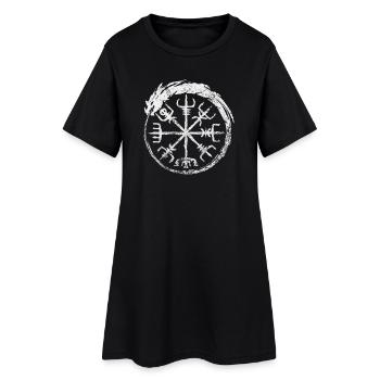 Vegvisir Dragon - Robe T-shirt Femme - noir - Devant