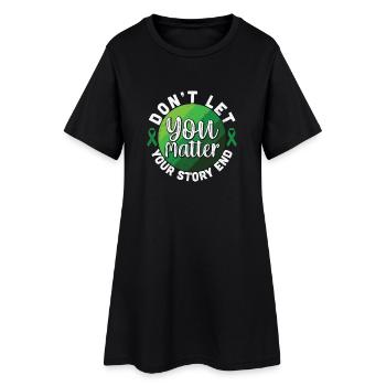 Ne laissez pas votre histoire se terminer, vous comptez - Robe T-shirt Femme - noir - Devant