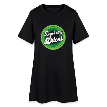 Ne restez pas silencieux Santé mentale verte - Robe T-shirt Femme - noir - Devant