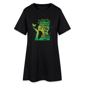 Mental Health Green Butterfly - Women’s T-Shirt Dress - black - Front