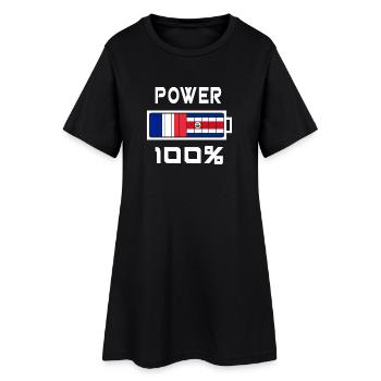 Costa Rica et France Puissance 100 % - Robe T-shirt Femme - noir - Devant