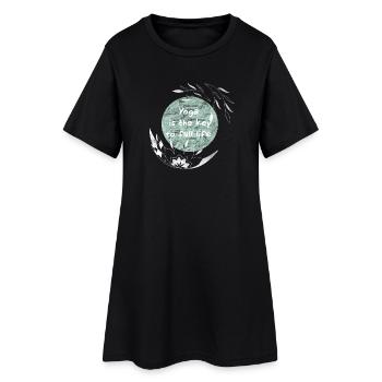 Le yoga est la clé de la vie - Robe T-shirt Femme - noir - Devant