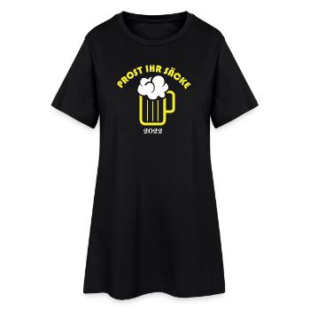 Prost ihr Säcke Bier Symbol Logo icon Fest Feier - Frauen T-Shirt-Kleid - Schwarz - Vorne