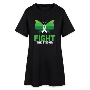 Combattre la stigmatisation Butterfly Santé mentale - Robe T-shirt Femme - noir - Devant
