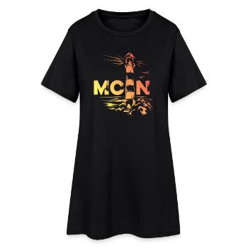Leuchtturm Farben Ostsee Nordsee Meer See Farben - Frauen T-Shirt-Kleid - Schwarz - Vorne