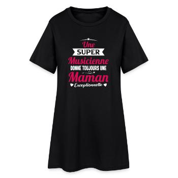 Musicienne Future Maman cadeau Drôle Annonce Mère - Robe T-shirt Femme - noir - Devant