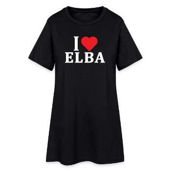 T-Shirt Ich liebe Elba T-Shirt Geschenkidee - Frauen T-Shirt-Kleid - Schwarz - Vorne