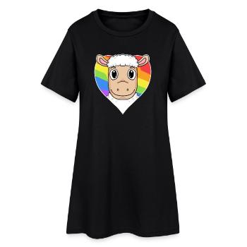 Mouton Lgbt Rainbow Colors - Robe T-shirt Femme - noir - Devant