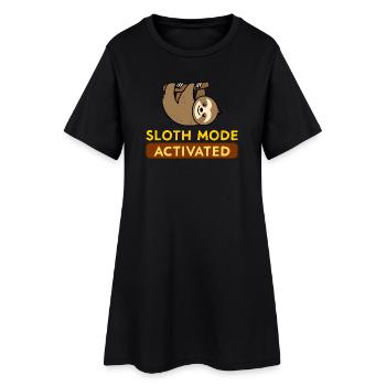 Sloth Mode Activated - Robe T-shirt Femme - noir - Devant