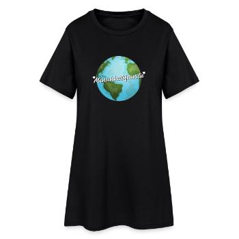 Menschheitsfamilie Friedensbewegung - Frauen T-Shirt-Kleid - Schwarz - Vorne