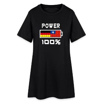 Allemagne et Taïwan Power 100% - Robe T-shirt Femme - noir - Devant