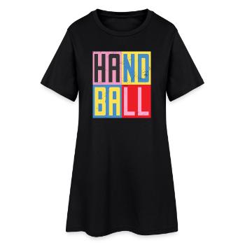 Design Handball - Robe T-shirt Femme - noir - Devant