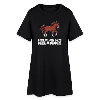 Horse Love Cool Horses Déclaration Chevaux islandais - Robe T-shirt Femme - noir - Devant