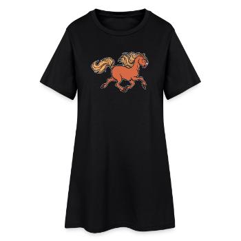 Cheval de galop Amour Chevaux islandais Cheval Fous Chevaux - Robe T-shirt Femme - noir - Devant