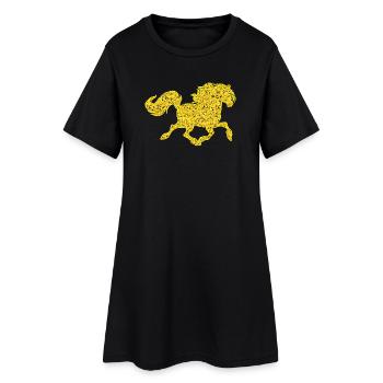 Cheval Amour Chevaux Cool Chevaux Islandais Cheval Fou - Robe T-shirt Femme - noir - Devant
