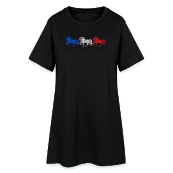 Chevaux islandais Étalons Chevaux Cheval Fan Galop - Robe T-shirt Femme - noir - Devant