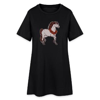 Amour des chevaux Chevaux Chevaux islandais Fan de chevaux - Robe T-shirt Femme - noir - Devant