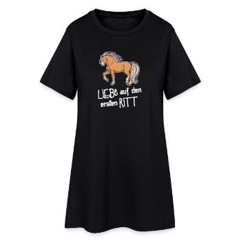 Chevaux Équitation Cheval Déclaration d’amour Chevaux islandais - Robe T-shirt Femme - noir - Devant