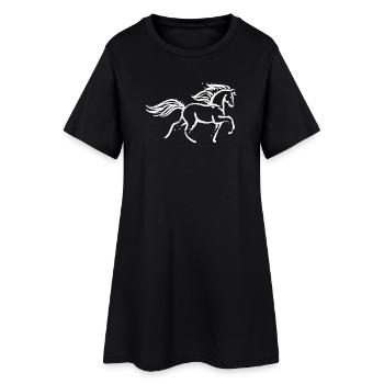 Cheval au galop amour Cheval fou Chevaux islandais Chevaux - Robe T-shirt Femme - noir - Devant