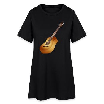 belle guitare acoustique 3D dans des tons chauds - Robe T-shirt Femme - noir - Devant