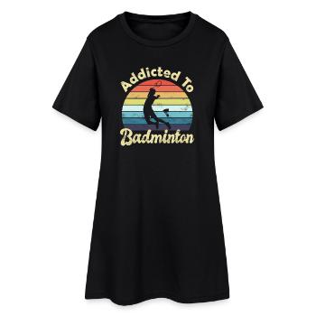 Badminton - Robe T-shirt Femme - noir - Devant