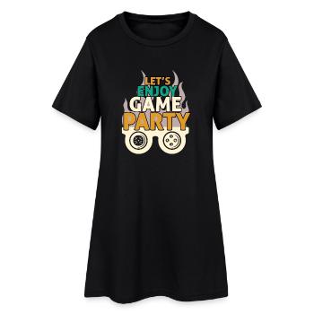 Design Party Game and Fun - Women’s T-Shirt Dress - black - Front