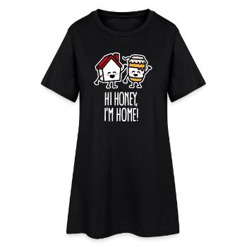 Married Beekeeper Wortspiel, Hi honey, I'm home - Women’s T-Shirt Dress - black - Front