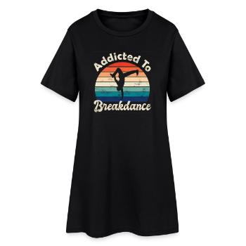 Breakdance - Robe T-shirt Femme - noir - Devant