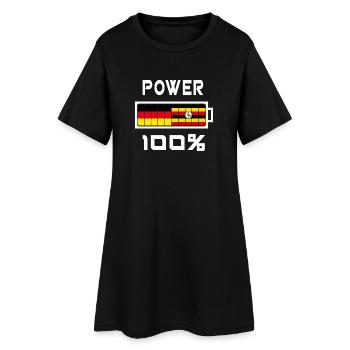 Deutschland und Uganda Power 100% - Frauen T-Shirt-Kleid - Schwarz - Vorne