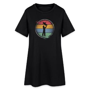 Papa Père et Enfant - Robe T-shirt Femme - noir - Devant