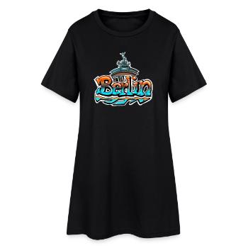 Lettrage Graffiti Berlin - Robe T-shirt Femme - noir - Devant