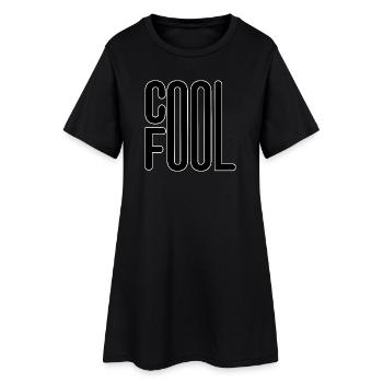 COOL FOOL SPORTS BLACK LINEART - Women’s T-Shirt Dress - black - Front