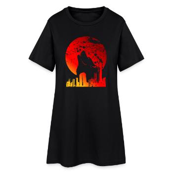| LUNE DE SANG CADEAUX DE PLEINE LUNE ROUGE - Robe T-shirt Femme - noir - Devant
