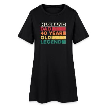 40 Year Old Legend Dad Tee - Women’s T-Shirt Dress - black - Front
