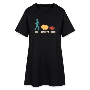 Ich Meine Follower Schaf Schafe - Frauen T-Shirt-Kleid - Schwarz - Vorne