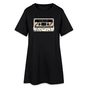 Millésime 1982 Cassette 40ème - Robe T-shirt Femme - noir - Devant