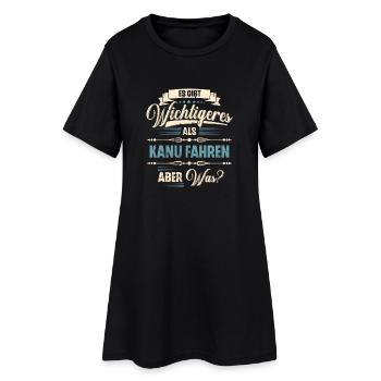 Kanu Kanufahrer Kanufahren - Frauen T-Shirt-Kleid - Schwarz - Vorne