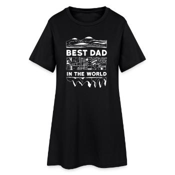 Best Dad in the world! Father Adventure - Women’s T-Shirt Dress - black - Front
