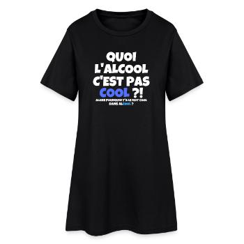 alcool, buveur de compétition, bière - Robe T-shirt Femme - noir - Devant