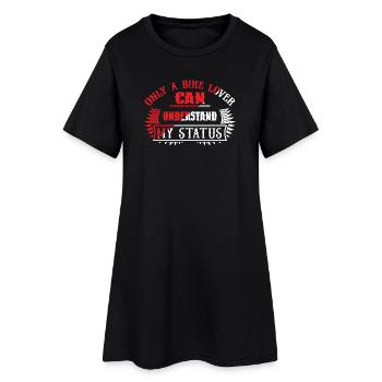 Seul un amateur de vélo comprend mon statut - Robe T-shirt Femme - noir - Devant
