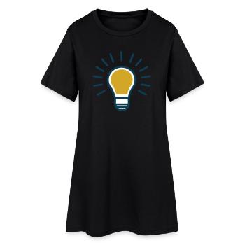 Idea light bulb (Vectorgraphic) - Women’s T-Shirt Dress - black - Front